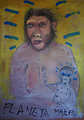 "Planeta Małp" 140x110 cm akryl. 2012  Piotr Ambroziak<br/>"Planet of the Apes" 140x110 cm, acrylic  paint. 2012